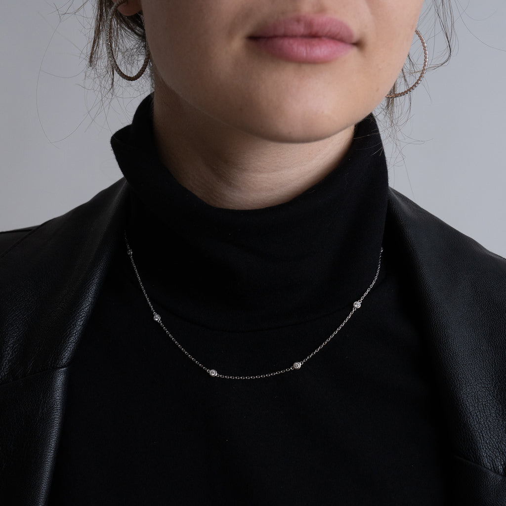 Scattered Diamond Necklace - Aspen Factor